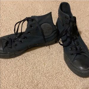 Black high top converse